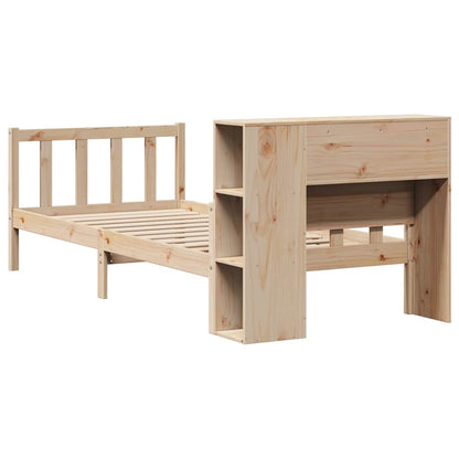 Bookcase Bed without Mattress 90x190 cm Single Solid Wood Pine