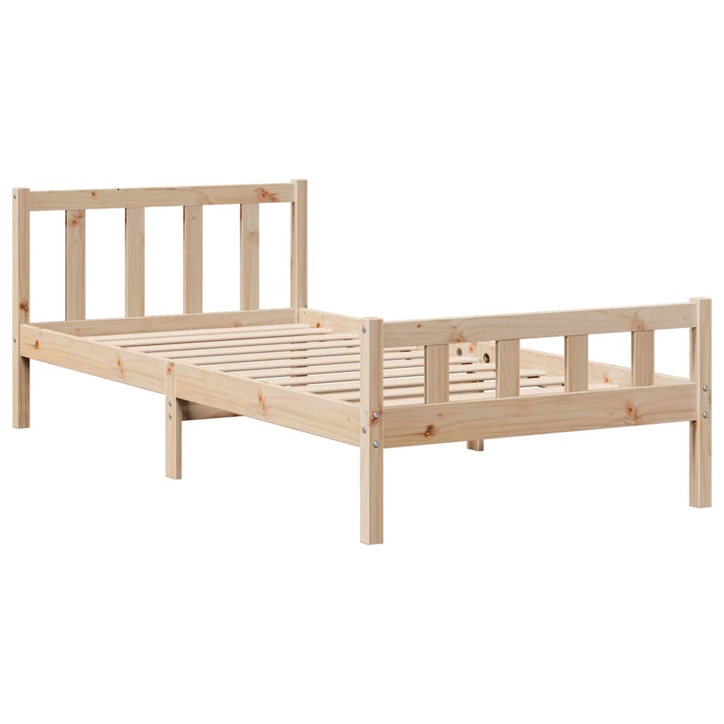 Bookcase Bed without Mattress 90x190 cm Single Solid Wood Pine