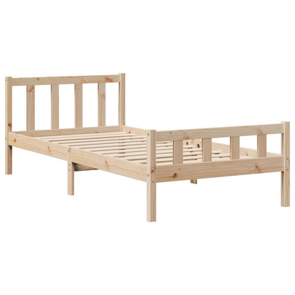 Bookcase Bed without Mattress 100x200 cm Solid Wood Pine