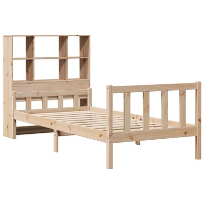 Bookcase Bed without Mattress 90x190 cm Single Solid Wood Pine