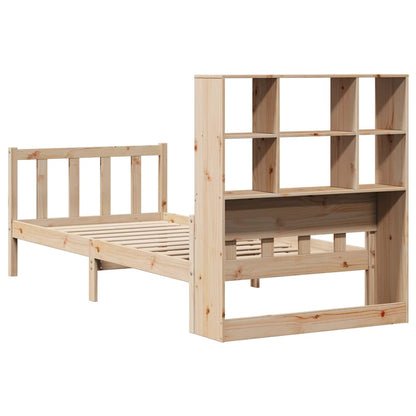 Bookcase Bed without Mattress 90x190 cm Single Solid Wood Pine