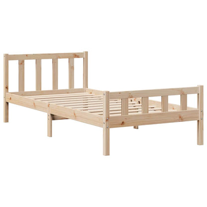 Bookcase Bed without Mattress 90x190 cm Single Solid Wood Pine