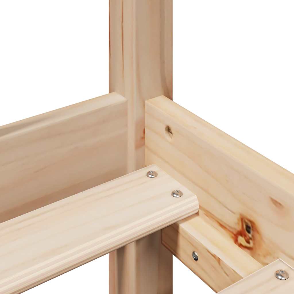 Bookcase Bed without Mattress 90x190 cm Single Solid Wood Pine