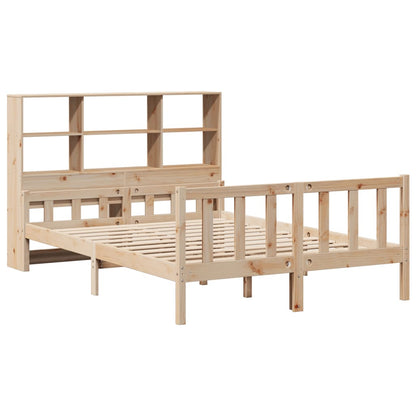 Bookcase Bed without Mattress 160x200 cm Solid Wood Pine