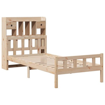 Bookcase Bed without Mattress 90x190 cm Single Solid Wood Pine