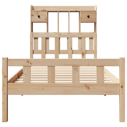 Bookcase Bed without Mattress 100x200 cm Solid Wood Pine