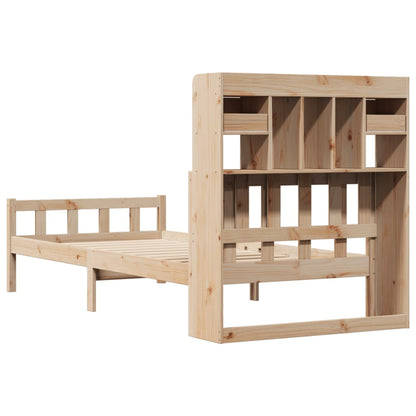 Bookcase Bed without Mattress 100x200 cm Solid Wood Pine