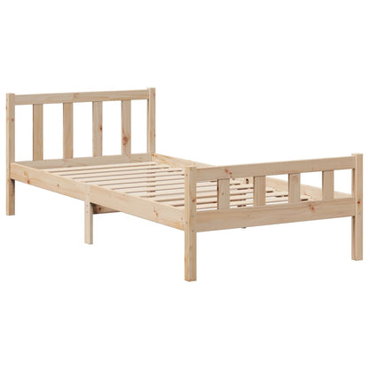 Bookcase Bed without Mattress 100x200 cm Solid Wood Pine