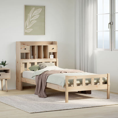 Bookcase Bed without Mattress 100x200 cm Solid Wood Pine