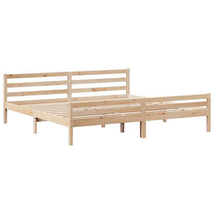 Bookcase Bed without Mattress 200x200 cm Solid Wood Pine