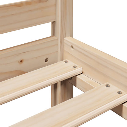 Bookcase Bed without Mattress 200x200 cm Solid Wood Pine