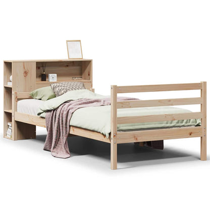 Bookcase Bed without Mattress 100x200 cm Solid Wood Pine
