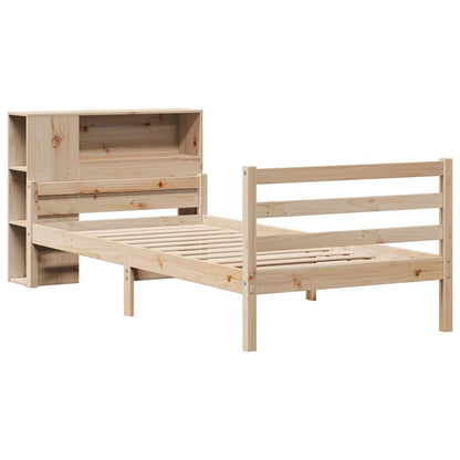 Bookcase Bed without Mattress 100x200 cm Solid Wood Pine