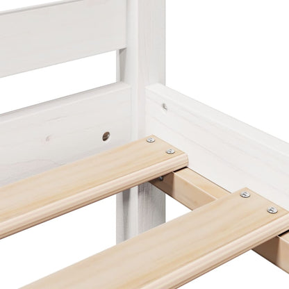 Bookcase Bed without Mattress White 100x200 cm Solid Wood Pine