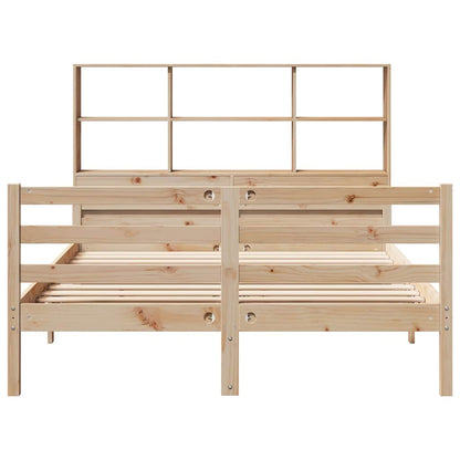 Bookcase Bed without Mattress 160x200 cm Solid Wood Pine