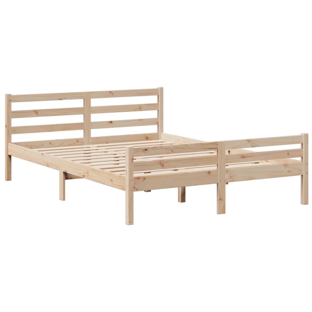 Bookcase Bed without Mattress 140x200cm Solid Wood Pine