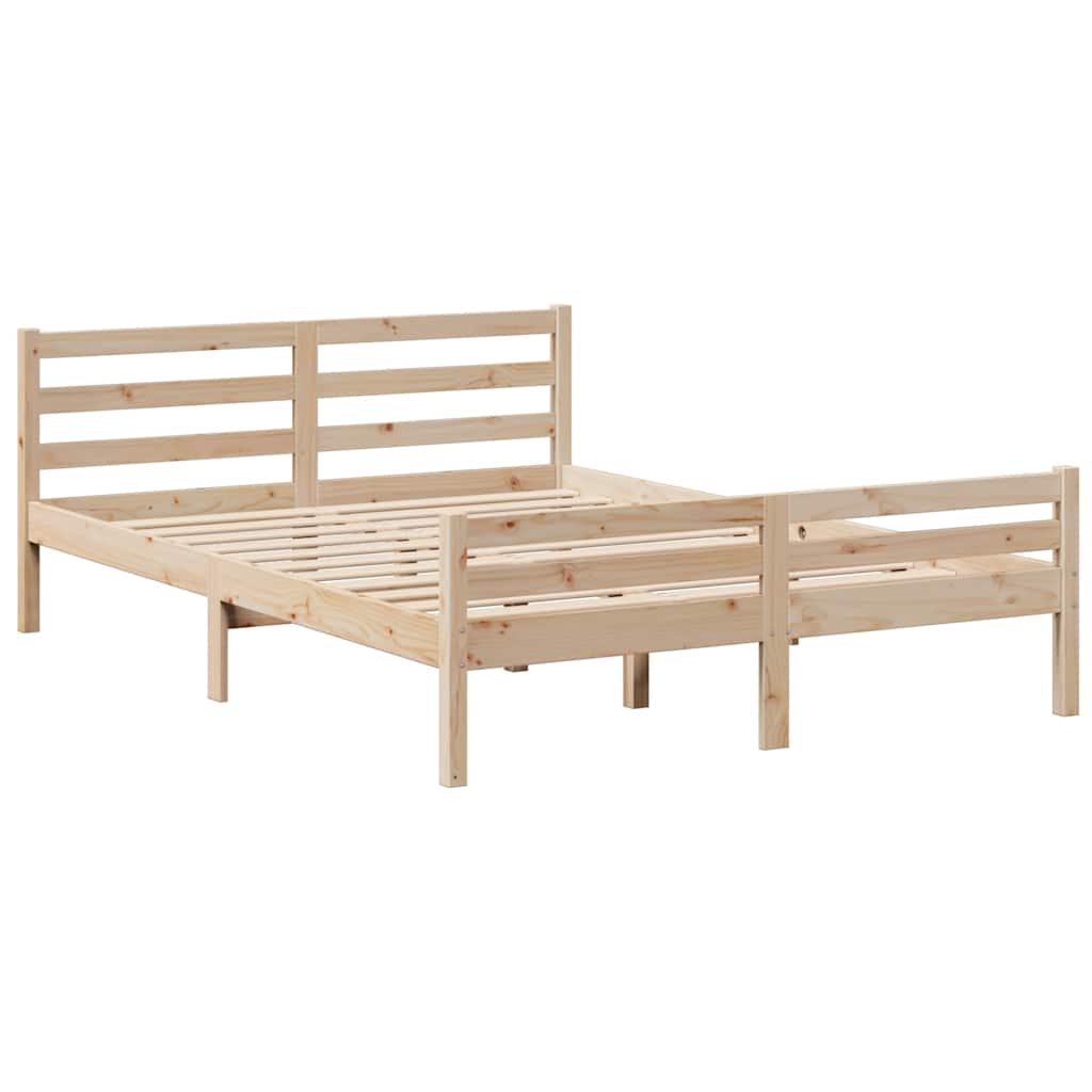Bookcase Bed without Mattress 160x200cm Solid Wood Pine
