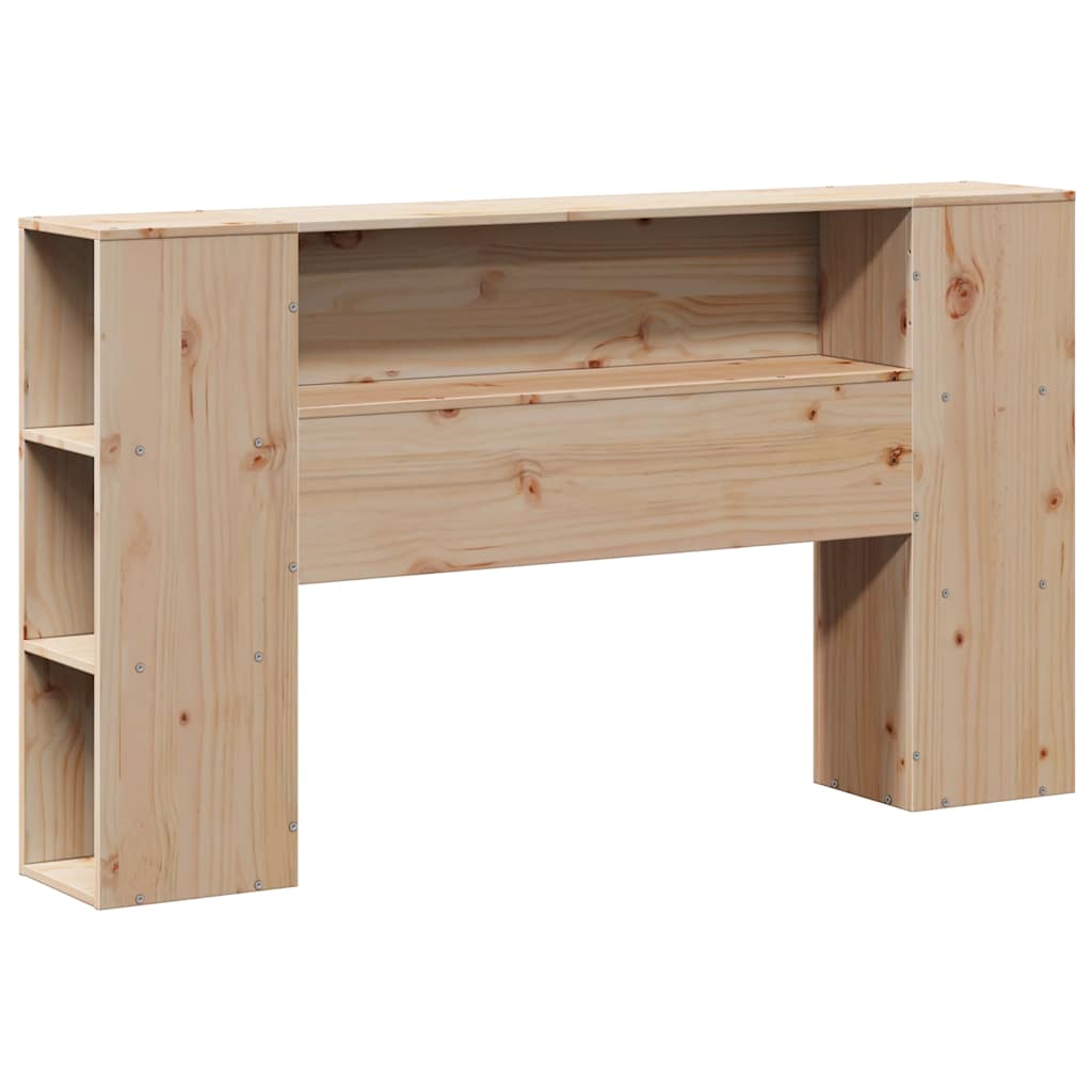 Bookcase Bed without Mattress 135x190cm Solid Wood Pine