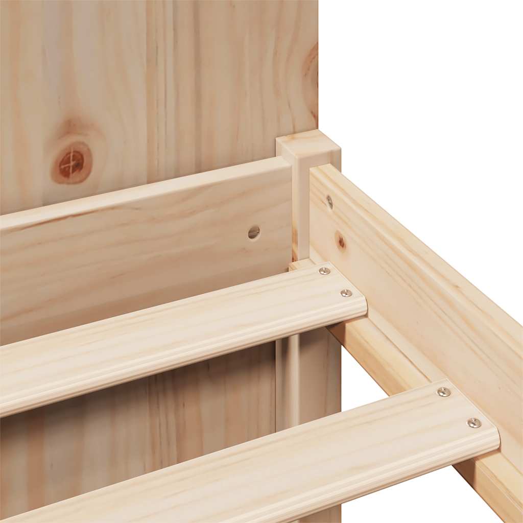 Bookcase Bed without Mattress 135x190cm Solid Wood Pine