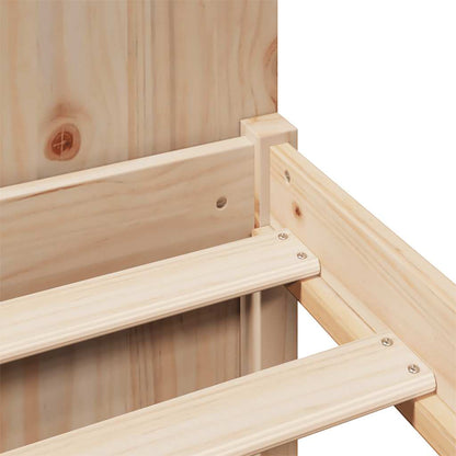 Bookcase Bed without Mattress 135x190cm Solid Wood Pine