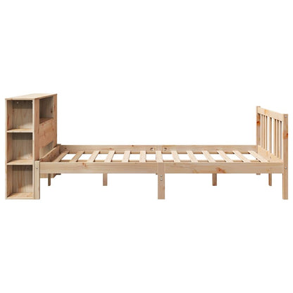 Bookcase Bed without Mattress 120x200cm Solid Wood Pine