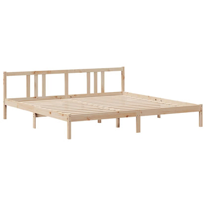 Bookcase Bed without Mattress 180x200cm Solid Wood Pine