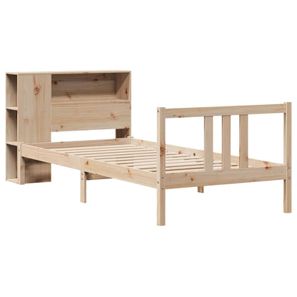 Bookcase Bed without Mattress 90x190cm Solid Wood Pine