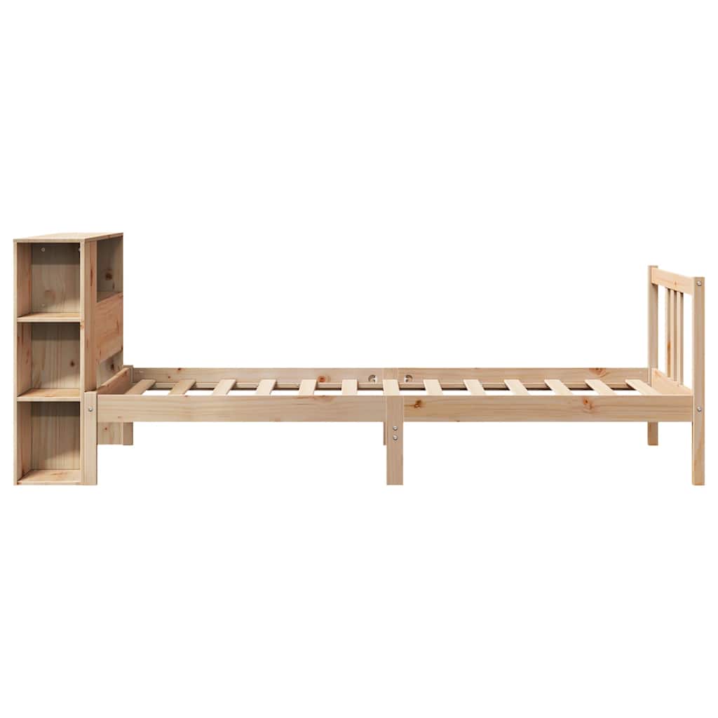 Bookcase Bed without Mattress 90x190cm Solid Wood Pine