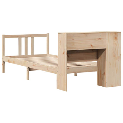 Bookcase Bed without Mattress 90x190cm Solid Wood Pine