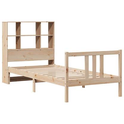 Bookcase Bed without Mattress 90x190cm Single Solid Wood Pine