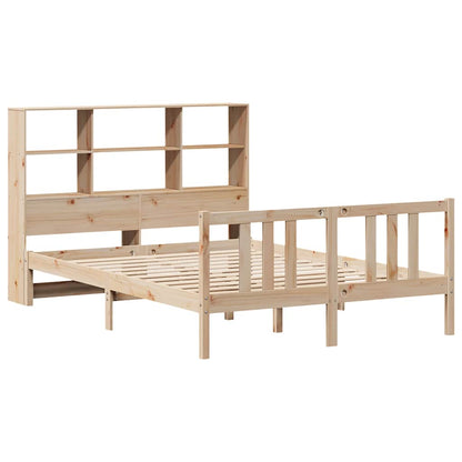 Bookcase Bed without Mattress 120x200cm Solid Wood Pine