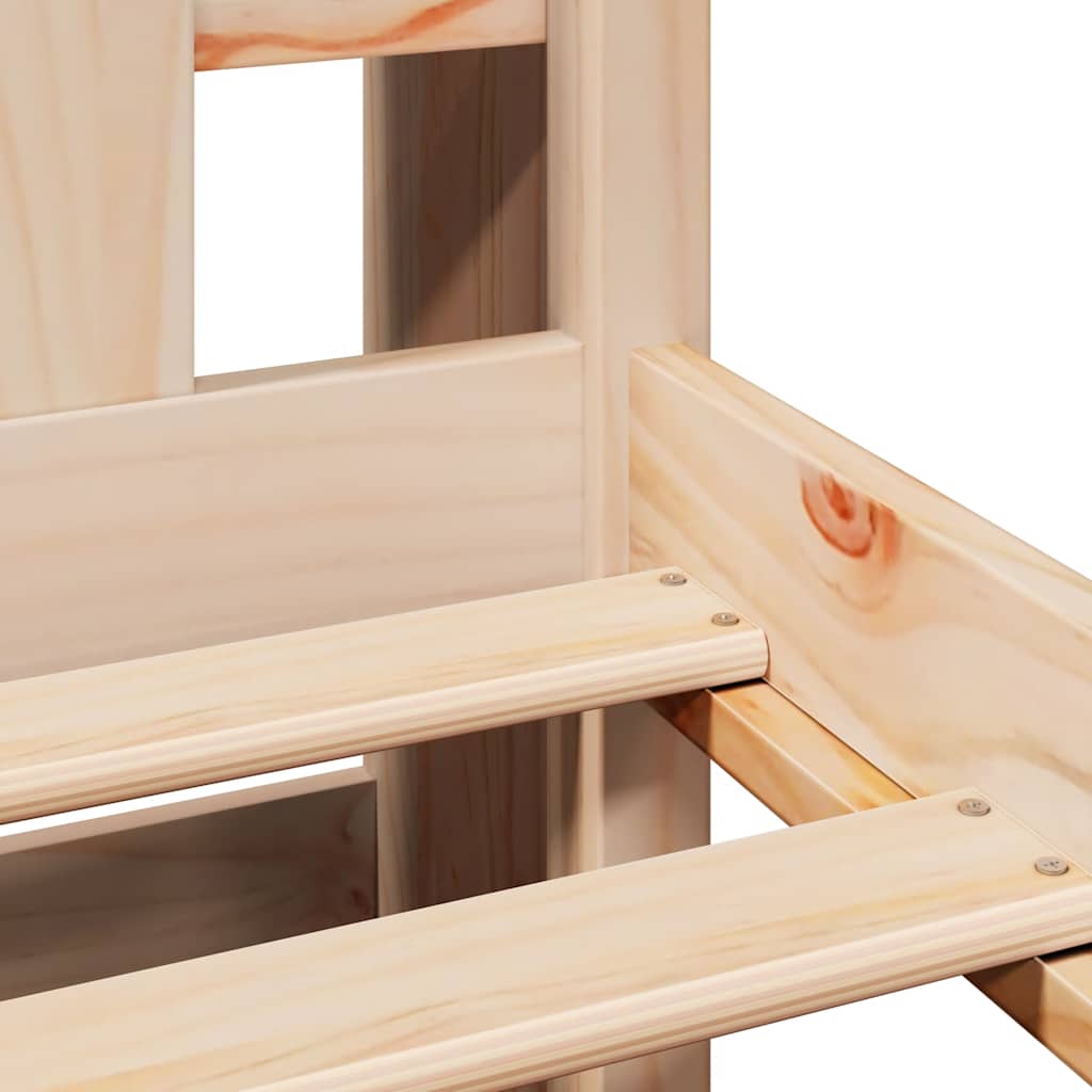 Bookcase Bed without Mattress 75x190 cm Small Single Solid Wood Pine