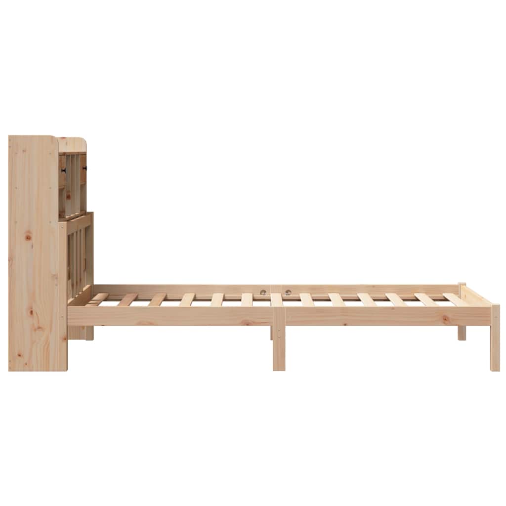 Bookcase Bed without Mattress 90x190 cm Single Solid Wood Pine