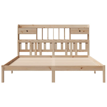 Bookcase Bed without Mattress 180x200 cm Super King Solid Wood Pine