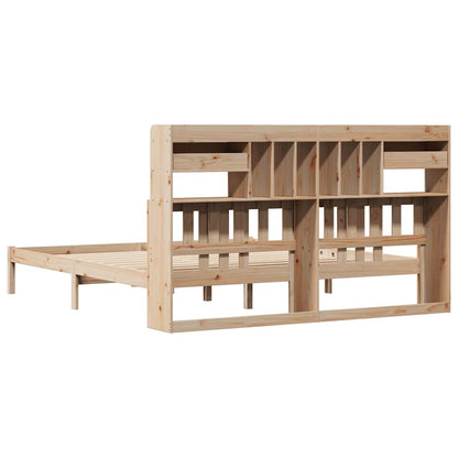 Bookcase Bed without Mattress 180x200 cm Super King Solid Wood Pine