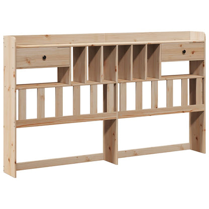 Bookcase Bed without Mattress 180x200 cm Super King Solid Wood Pine