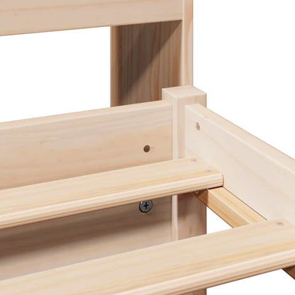 Bookcase Bed without Mattress 75x190cm Small Single Solid Wood Pine