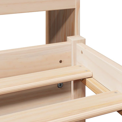 Bookcase Bed without Mattress 90x200cm Solid Wood Pine