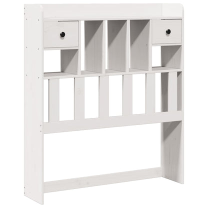 Bookcase Bed without Mattress White 90x200cm Solid Wood Pine