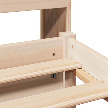 Bookcase Bed without Mattress 100x200cm Solid Wood Pine