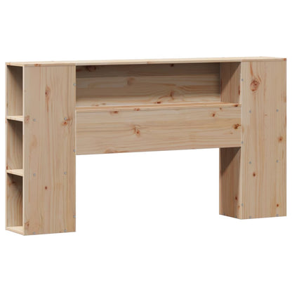 Bookcase Bed without Mattress 135x190cm Double Solid Wood Pine