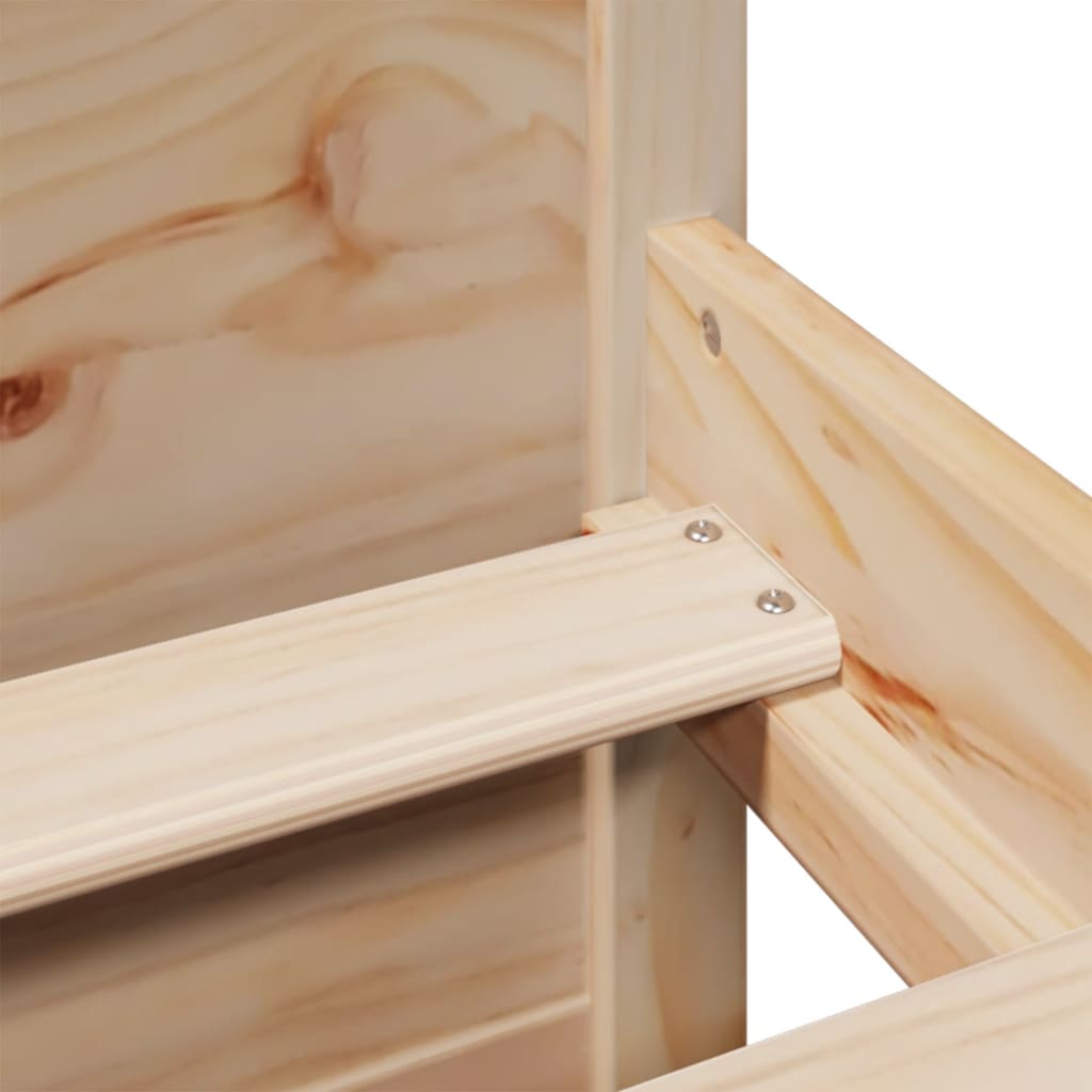 Bookcase Bed without Mattress 180x200cm Super King Solid Wood Pine