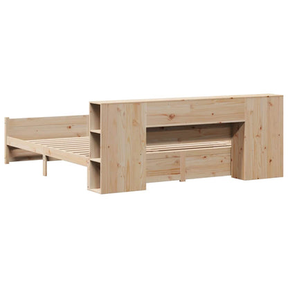 Bookcase Bed without Mattress 200x200cm Solid Wood Pine
