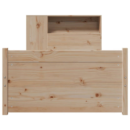 Bookcase Bed without Mattress 90x200cm Solid Wood Pine