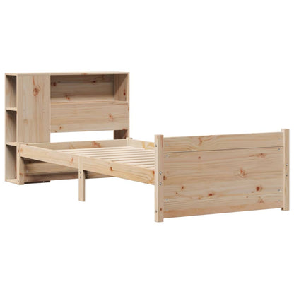 Bookcase Bed without Mattress 100x200cm Solid Wood Pine