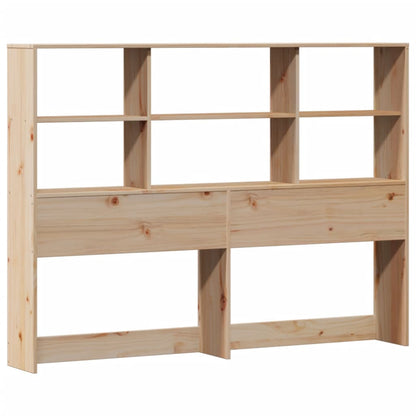 Bookcase Bed without Mattress 140x190cm Solid Wood Pine