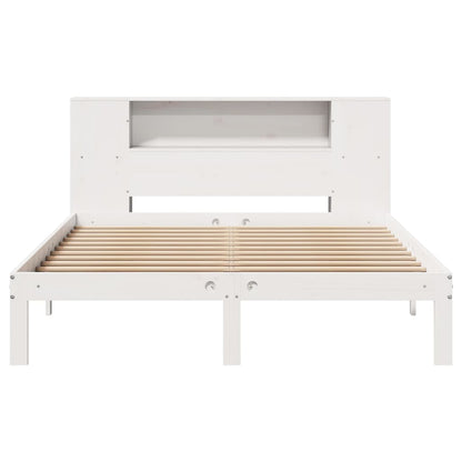 Bookcase Bed without Mattress White 120x190 cm Small Double Solid Wood Pine