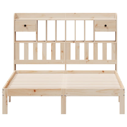 Bookcase Bed without Mattress 150x200cm Solid Wood Pine