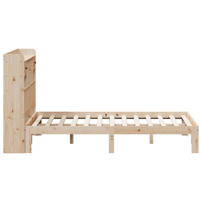 Bookcase Bed without Mattress 150x200cm Solid Wood Pine