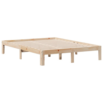 Bookcase Bed without Mattress 150x200cm Solid Wood Pine